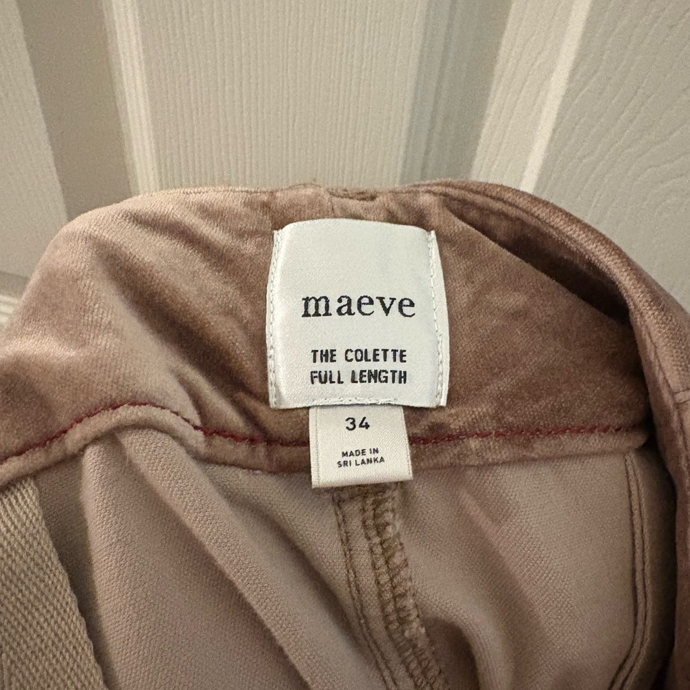 VIRAL Anthropologie Colette Full-Length Velvet Pants by Maeve - Picture 6 of 7